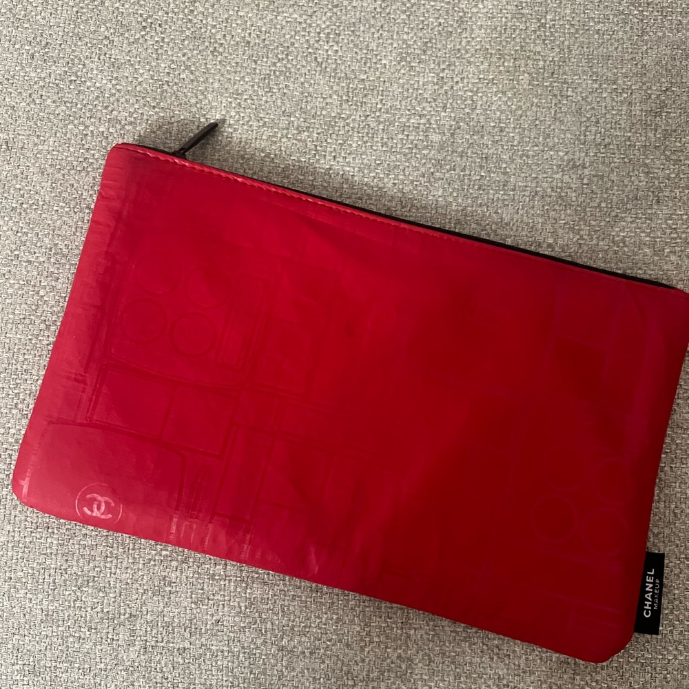 CHANEL Red Makeup Pouch